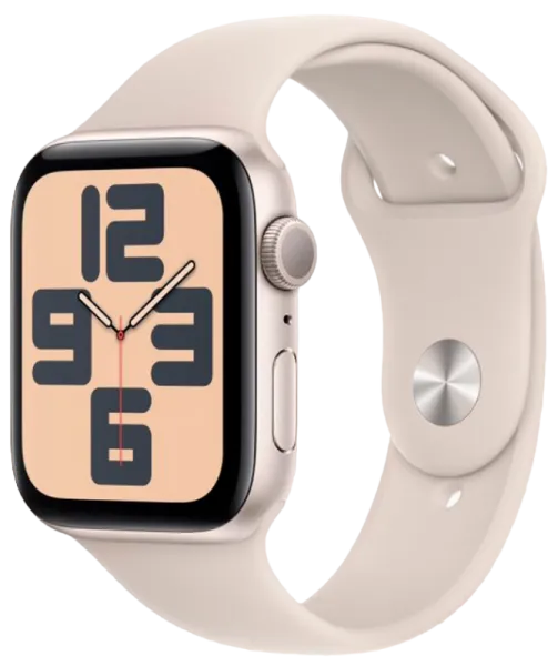 Apple Watch Series SE 2023 44mm Starlight Aluminum Case with Starlight Sport Band